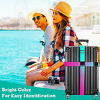 Luggage Straps for Suitcases TSA Approved Easy Pack Organized Suitcase Strap, Luggage Strap, Luggage Belt Strap, Bag Straps for Luggage. Buckle Straps Travel Accessories (Gradient Dot)
