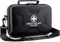 Gevoke 410 Piece Waterproof Hard Shell First Aid Kit for Home, Car, Travel, Camping, Truck, Hiking, Sports, Office, Vehicle & Outdoor Emergencies - Emergency Medical Kits (Black)