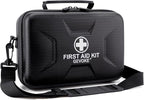 Gevoke 410 Piece Waterproof Hard Shell First Aid Kit for Home, Car, Travel, Camping, Truck, Hiking, Sports, Office, Vehicle & Outdoor Emergencies - Emergency Medical Kits (Black)