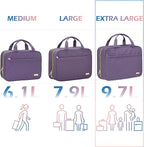 NISHEL Travel Toiletry Bag for women, Portable Hanging Organizer for Family-Sized Shampoo, Conditioner, Brushes Set, Makeup Accessories, Extra Large Size, Purple