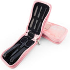 Made Easy Kit Nail Clipper Set – 7-Piece Portable Manicure & Grooming Kit with Stainless Steel Tools in Neoprene Case – Stay Organized, Purse-Friendly, Travel Essential for Women & Men (Pink Marble)