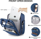 Hanke Expandable Underseat Carry on Luggage for Airplanes,Small Rolling Softside Suitcase Travel Luggage Personal Item Bag,Lightweight luggage bags for travel,Blue,16-Inch