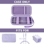 Case for Anker Magnetic Battery 10,000mAh Foldable Wireless Portable Charger, 633/622/621/321 5,000mAh Power Bank (MagGo) Holder, Storage for Baseus Power Delivery -Case Only (Purple, Medium)