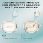 Aircawin for Bose Ultra Open Earbuds Case Clear 2024,Full Protective Shockproof Soft Transparent TPU Cover for Bose Open Ear Wireless Earbud Headphone Accessories with Carabiner and Cleaning Pen-Clear