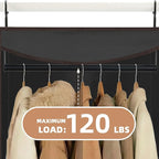 STORAGE MANIAC 57" Long Garment Bags for Hanging Clothes Garment Cover for Closet Storage, Large Hanging Garment Bag for Dresses, Suits, Coats, Zipper Cover with Sealed Clear Window, Black 2 Pack