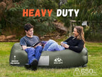 WEKAPO Inflatable Couch Air Lounger Chair - Camping & Beach Accessories, Portable Blow up Sofa for Hiking, Lawn, Indoor/Outdoor Movies & Music Festivals. Lightweight and Easy to Set Up Air Hammock