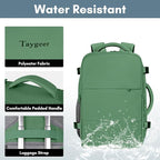 Taygeer Travel Backpack for Women, Carry On Backpack with Water Bottle Pocket & Shoe Pouch, TSA 15.6" Laptop Back Pack Flight Approved, College Gym Bag Casual Daypack for Weekender Business Hiking