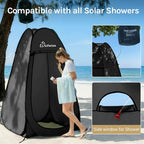 Wolfwise Pop Up Shower Tent, Portable Instant Changing Tent with Ventilation Window & Carry Bag, Privacy Bathroom Toilet for Beach, Camping & Outdoor, Width 47 ", Height 83 ", Black