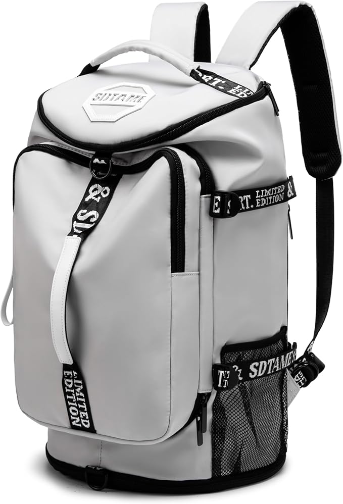 Gym Duffle Bag Backpack with Shoe Compartment,4 ways Travel Backpack for Women and Men,Multi-Functional Weekender bag with Waterproof Layer&Laptop Compartment for Fitness, Travel,Camping