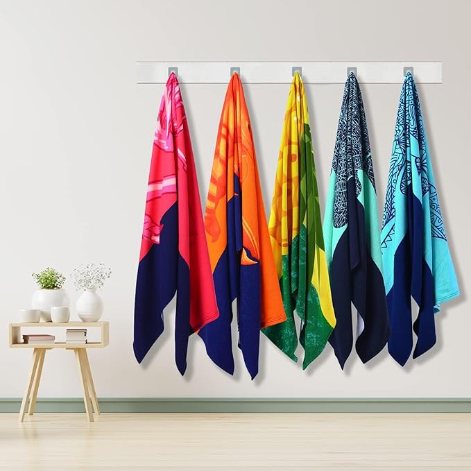 6 Packs Oversized Terry Beach Towel Set 36 x 72 Thin Extra Large Big Soft Bulk Towels Blanket Clearance XL Travel Adult Pool Camping Swim Essentials Cruise Accessories Must Haves Vacation Necessities