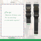 2PCS 22 inch Add a Bag Luggage Straps for Suitcase, Adjustable Suitcase Strap, Travel Accessories Travel Attachment for Connecting Two Suitcases or Smaller Packages Together -Black
