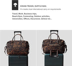 ESVAN Travel Tote Duffel Gym Bag,Weekender Overnight Carry-on Tote Crossbody Bag with Wet Pocket and Trolley Sleeve Upgraded