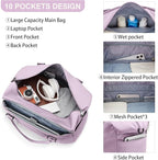 HYC00 Travel Duffel Bag,Carry-on Overnight Weekender Bags for Women,Sports Tote Gym Bag with Wet Pocket