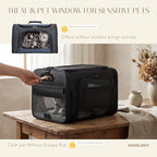 Top-Expandable Pet Carrier with Treat & Pet Window,18x13x9.5 Inch Southwest Frontier Airline Approved,Soft-Sided Dog Carrier for Small Dogs and Cats,Travel Cat Carrier with Locking Safety Zippers