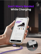 AINOPE USB C Charger Cable, 3.1A Type C Charger Cable Fast Charging, [2 Pack, 2M] Right Angle USB c Fast Charger Cable Compatible with Samsung Charger Type c, Huawei, Google Pixel, Sony Xperia, LG