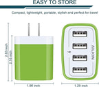 Wall Charger, USB Charger Adapter, AILKIN 4.8A 4Multi Port Fast Charging Station Power Base Block Plug Cube Brick for iPhone, iPad, Samsung Galaxy, Moto, Google Pixel, Kindle Fire Plug Cargador Carro