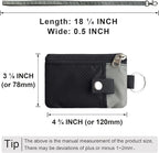 CHENSPRX Minimalist RFID Blocking Small Wallet with ID Window,WaterResistant Zip Id Case Wallet with Lanyard Keychain for Cards,Cash,Travel,Women,Men