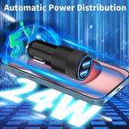 [Apple MFi Certified] iPhone Fast Car Charger, Braveridge 2Pack 4.8A Dual USB Car Power Cigarette Lighter USB Car Carplay Charger with Lightning Braided Cable for iPhone 14 13 12 11 Pro XS XR X 8 iPad