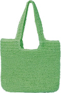 GOLDTIMO Beach Bags for Women - Summer Soft Large Woven Shoulder Purse Handbag, Beach Tote Straw Bag for Summer Vacation