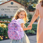 RHCPFOVR Kids Backpack for Girls - Girls Backpack 3-8 Ages Butterfly for Kids 15 Inch School Bookbag for Kindergarten Elementary School Bookbag for Girl 1st 2nd Grade