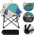 2 Pack Camping Chair for Adults, Portable Folding Sofa Chair, Easy Set Up Patio Chair Lawn Padded Seat Camping Stool Chair for Hunting, Fishing, Outdoor, Beach, Picnics, Home
