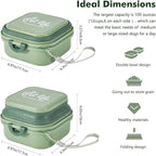 Collapsible Dog Bowls, Travel Food and Water Double Bowl for Cats & Dogs, 2-in-1 Portable BPA-Free Feeding Solution, Perfect for Traveling, Camping & Walking (L/ 100oz)
