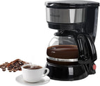 5 Cup Coffee Maker, Compact Small Coffee Machine for 1-2 People, 0.75L Glass Carafe, 2-Hour Auto Shut-Off, 650W Fast Brew, Space Saving for Apartment, Dorm & Office