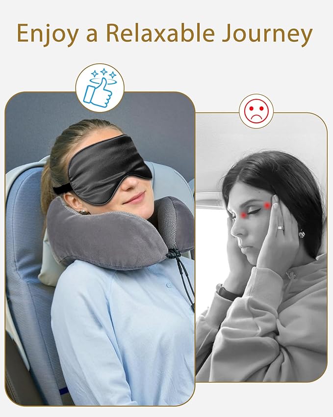 4 Pack Silky Sleep Masks for Women Men, JroyJoy 100% Blackout and Super Soft for Sleeping with Adjustable Strap, Satin Eye Mask for Side Sleeper, Travel Eye Covers (004 Black*4pcs)
