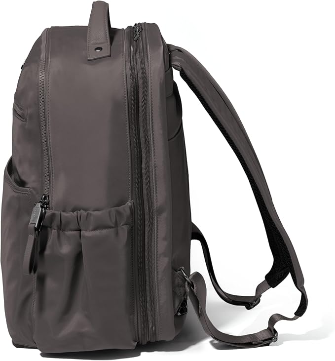 Baggallini Tribeca Expandable Laptop Backpack - 15"x11" Lightweight RFID Computer Bag for Work & Travel with Luggage Sleeve