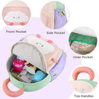 GAGAKU Toddler Backpack for 2-4 years with Whistle & Reflective Strip, Purple Pink Cloud Girls Backpack Splash-proof Water Design Lightweight School Preschool Bookbag