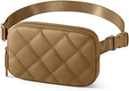 Fanny Pack for Women Men, Waterproof Belt Bag with Adjustable Strap & Back Anti-Theft Zipper Pocket, Lightweight Crossbody Bag for Travel, Workout, Running (7.Brown upgrade)