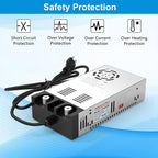 IMAYCC AC to DC Converter Universal 110V/120V to 12V Converter 12V DC Power Supply (12V-50A-600W)
