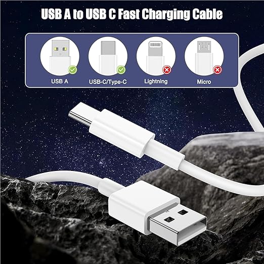 3-Pack 6FT Car Carplay Cable USB A to USB C Cable for iPhone 16 15 Pro Plus Pro Max，for iPad Pro/Air/Mini，for Samsung Galaxy S25/S24/S23，for MacBook Pro/Air and More