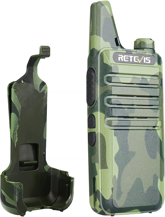 Retevis RT22 Walkie Talkies Rechargeable, Voice Activated, Emergency Alarm, Outdoor Cruise Ship ATV Hunting Skiing Handheld Two Way Radio Walkie-Talkies (4 Pack,Camouflage)