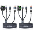 Travel Essentials,3 in 2 USB A/C Cable for Watch Charger/iPhone 17 Charger/IP Cable Designed for iWatch Chargers,Multi Charging Cable Compatible with iPhone 17-11/iWatch All Series 6FT 2PS