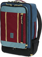 Topo Designs Global Travel Bag – 30L or 40L - Carry-On Compliant Most Airlines, Durable Travel Duffel Bag, Clam Shell Main Pocket, Laptop Sleeve, Backpack, Luggage (40L / Dark Denim/Burgundy)