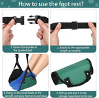 Yerliker Airplane Foot Hammock(Memory Foam) with Earplugs and Eye Mask Travel Necessities Adjustable Airplane Desk Foot Rest for Long Trip Pain and Swelling Relief(Green)