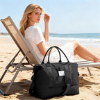 Travel Duffel Bag, Sports Tote Gym Bag, Shoulder Weekender Overnight Bag for Women