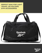 Reebok Duffle Bag - Lightweight Unisex Carry On Gym Bag - Travel and Sports Duffel Bags for Men and Women, Cade - Black/White