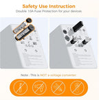 TESSAN Universal Travel Adapter, 65W GaN International Plug Adaptor with 4 USB(2 USB C) Charging Ports, Worldwide Power Outlet for US to European EU UK AUS Ireland(Type C/G/A/I)