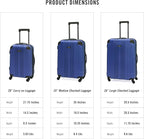 Kenneth Cole REACTION Out of Bounds Lightweight Hardshell 4-Wheel Spinner Luggage, Cobalt Blue, 2-Piece Set (20" & 28")