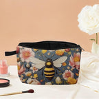 Bee Makeup Bag for Women Travel Cosmetic Organizer Bag Teacher Appreciation Gifts Small Zipper Toiletry Bag