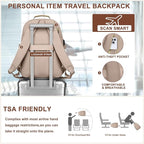 Focdod Laptop Backpack for Women Bookbag: 15.6 inch Work Backpacks with Pouch Pocket for Large Capacity Cup & USB Charger College Book Bag Travel Business Nurse Teacher Bookbags Anti-theft Back Pack
