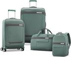 Samsonite Elevation Plus Backpack - Recyclex® RPET Body Fabric With Quick-Access Stash Pocket - Expands 1.5inches - AirTag™ Holder - Laptop Pouch - Cypress Green
