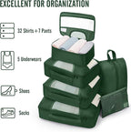 Veken 8 Set Packing Cubes for Travel Essentials, Suitcase Organizer Bags in 4 Sizes, Carry-On Luggage Accessories with Large Laundry & Hanging Toiletry Bag, Must-Have for Airplane, Road Trip & Camping