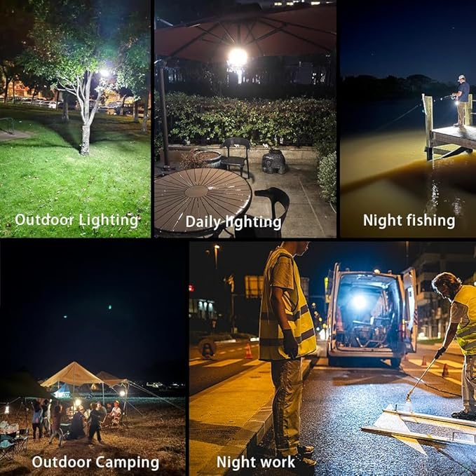 Camping Lights Tent Light 4500 Lumens 45W Rechargeable LED Lantern Magnetic Hanging, Portable USB Outdoor Canopy, Emergency Lights for Home, Lanterns for Power Outages, Ice Shanty Lights（2pcs）