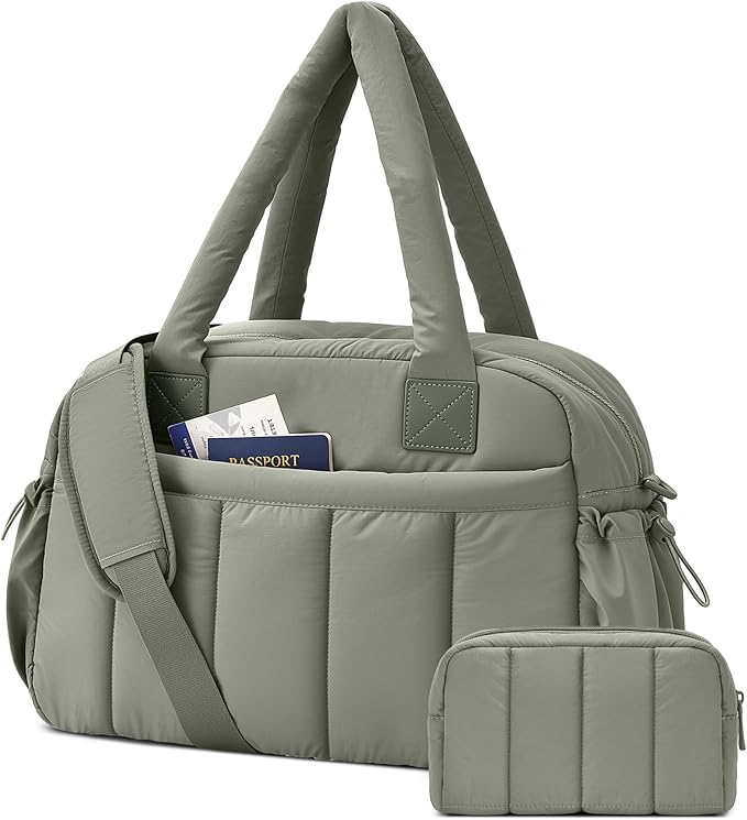 oscaurt Gym Bag for Women Lightweight Duffle Bag for Travel with Toiletry Pouch Water Resistant Carry On Weekender Overnight Duffel