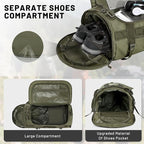 MIER Large Duffel Backpack Sports Gym Bag with Shoe Compartment, Heavy Duty and Water Resistant, Dark Green, 60L