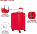 SwissGear 7366 Signature Hardside Expandable Luggage with Spinner Wheels, TSA Lock, Cup-Holder, Red, Carry-On 19-Inch