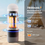 Portable Electric Espresso Coffee Maker for Ground Coffee & NS Capsule Espresso Machine Fast Self-Heating Technology‌ with USB-C Perfect for RV, Hiking, Camping, Office & On-the-Go Lifestyles, White